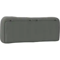 vidaXL Coussin de tête de lit "Hvar" gris foncé 120 cm Tissu