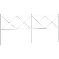 vidaXL Tête de lit de rechange en métal blanc 200 cm