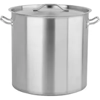 YATO Grande casserole avec couvercle, 71 l, en acier inoxydable, 45 x 45 cm
