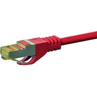Dsit Câble réseau RJ45 S/FTP (PiMF), avec câble brut CAT 7, rouge, 5m