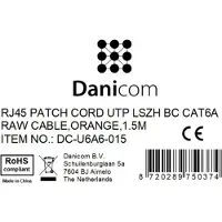 Dsit CAT6a câble réseau 100% cuivre - U/UTP - 1,50 mètres - orange
