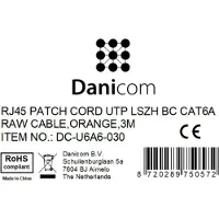 Dsit CAT6a câble réseau 100% cuivre - U/UTP - 3 mètres - orange