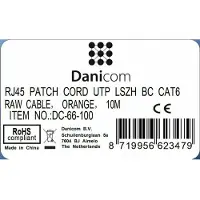 Dsit Câble réseau CAT6 100% cuivre - U/UTP - 10 mètres - orange