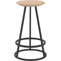 Harto Gustave Tabouret Natural Oak | Matte Slate Gray | 65 cm
