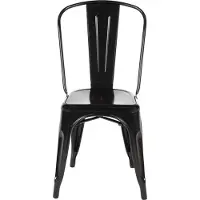 Bolero Chaise de bistro en acier noir (lot de 4)