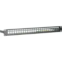 Dsit 1U Patchpanel 24 ports Keystone Baies de brassage 19 pouces Armoire se