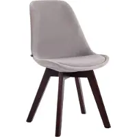 CLP Chaise visiteur Borneo V2 velours noyer