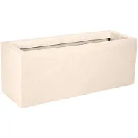 Eda Balconnière Rectangulaire Volcania Up Effet Pierre 25 L - Beige Calcaire-