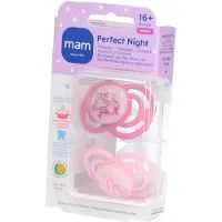 Mam Perfect Night Sucette Silicone Pink 16m+ 2 pc(s) Sucette(S)
