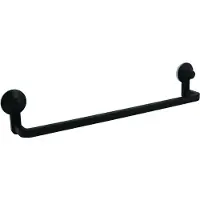 MSV Porte Serviettes mural ? ventouses en PVC Noir Mat