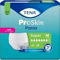 Tena Proskin Inkontinenzhöschen, Grösse M, 4 Packungen mit 12 Stück, Pro-Skin Fit Pants