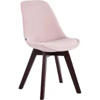 CLP Chaise visiteur Borneo V2 velours noyer
