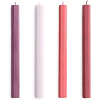 HAY - Hexagon Candles - Reds & Bordeaux - Set of 4