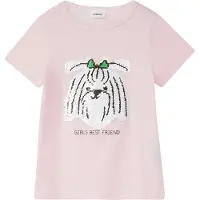 s.Oliver T-Shirt rose / noir / blanc