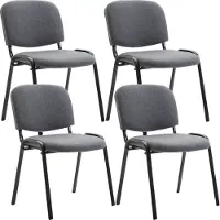 CLP lot de 4 chaises visiteurs Ken tissu