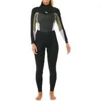 Rip Curl Omega 3/2 Mm Gb Steamer Woman Long Sleeve Back Zip Neoprene Suit Noir 4 Femme