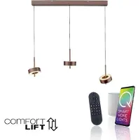 Paul Neuhaus Lampe pendante à 3 lampes Q-Rotate Brown Modern
