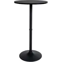 CLP Table haute ronde,noir/noir