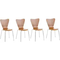 CLP lot de 4 chaises visiteurs Calisto
