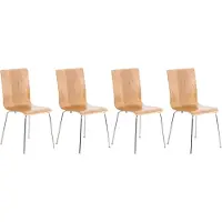 CLP lot de 4 chaises visiteurs Pepe