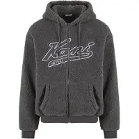 Karl kani Veste de survêtement 'Varsity' anthracite / gris clair