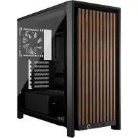 Corsair FRAME 4000D Wood RS Édition Noir/Noyer avec 4 ventilateurs de 120 mm