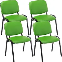 CLP lot de 4 chaises visiteurs Ken similicuir