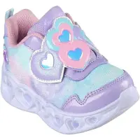 SKECHERS Baskets 'HEART LIGHTS - LOVIN REFLECTION' bleu clair / violet clair / rose