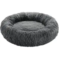 TecTake Panier pour chien Maja avec rembourrage épais et maille peluche longue - Ø 70 cm