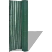 vidaXL Clôture Jardin Double Face Pvc 150x500 Cm Gris Vert Pvc 150x300 Cm