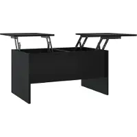 vidaXL Table basse noire 80 x 50 x 42,5 cm en aggloméré