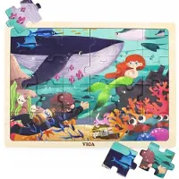 Viga Toys Viga Viga 44645 Puzzle na podkładce 24 elementy - morze (24 pièces)