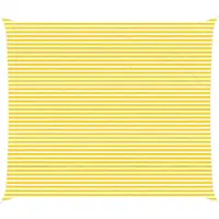 vidaXL Voile D'ombre Jaune Et Blanc 7 X 6 M 100 % Polyester Oxford