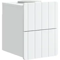 vidaXL Cabinet de chevet mural 2 pcs Blanc 33 x 34,5 x 43 cm