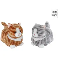 Take Me Home Chat en peluche couché, 25 cm, peluche douce, jouet pour chaton