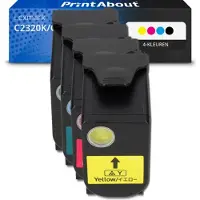 PrintAbout Toner compatible pour Lexmark C2320K/C/M/Y0 - 4 couleurs - Multipack