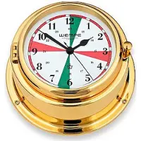 Wempe - CW310014 - Horloge de marine à quartz - 150mm - laiton - chiffres arabes - secteurs radio - BREMEN II
