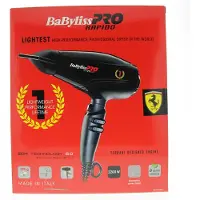 Babyliss Pro Sèche-cheveux Rapido ultra-léger, Ref BAB7000IE Noir, Rouge, Air Froid, Séchage - Matériel électrique cheveux