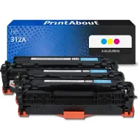 PrintAbout Toner compatible pour HP 312A (CF440AM) - 3-couleurs - Multipack