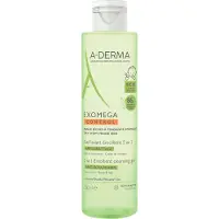 A-Derma Exomega Control Gel Lavant Émollient 2 en 1 gel de douche pour peaux sèches à atopiques 200 ml