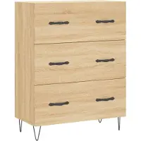 vidaXL Highboard chêne Sonoma 69,5x34x180 cm Matériau dérivé du bois