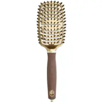 Olivia Garden Expert Flex brosse plate avec poils de sanglier Gold&Brown 1 pcs