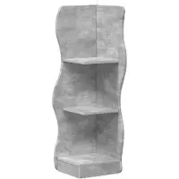 vidaXL Étagère d'angle Gris béton 34 x 33 x 102 cm Bois d'ingénierie