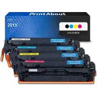 PrintAbout Toner compatible pour HP 201X (CF400X) - Noir - Grande capacité