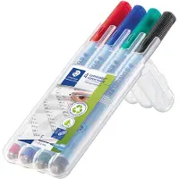 Lumocolor Marqueurs Correctable Lumocolor, largeur de trait M, effaçable à sec, 4 pièces