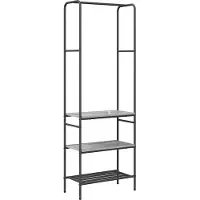vidaXL Portant à vêtements avec étagères Sonoma gris 60 x 30 x 171 cm