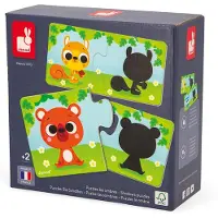 Janod Puzzle Animaux et Ombres de 2 à 12 pièces