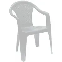 Gerimport Fauteuil Résine Kora Blanc