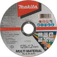 Makita Disque à tronçonner mince 125 x 1,2 x 22,23 mm E-10724, C46T, multi matériau