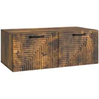 vidaXL Meuble TV mural en chêne fumé 78,5 x 41 x 30 cm